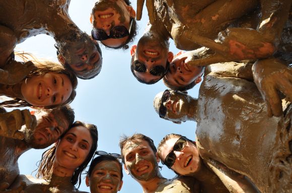 The muddy Innovators Nation Team, Dead Sea, Israel
